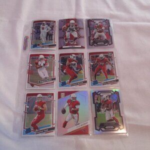 (9) Card Lot ARIZONA CARDINALS Football Cards MIXED